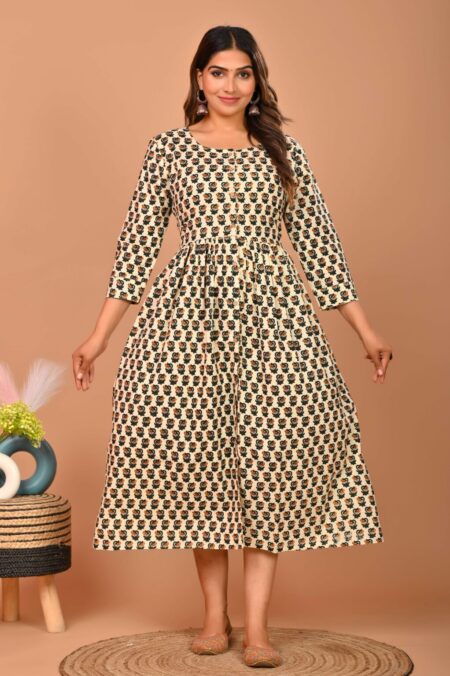 Women's Elegant Teal & Aqua Ombre Gown with Floral Printed Flair & Embellished Bodice – Perfect for Summer Festivities & Parties